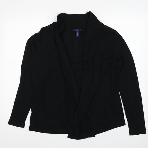 Gap Womens Black V-Neck Cotton Cardigan Jumper Size M