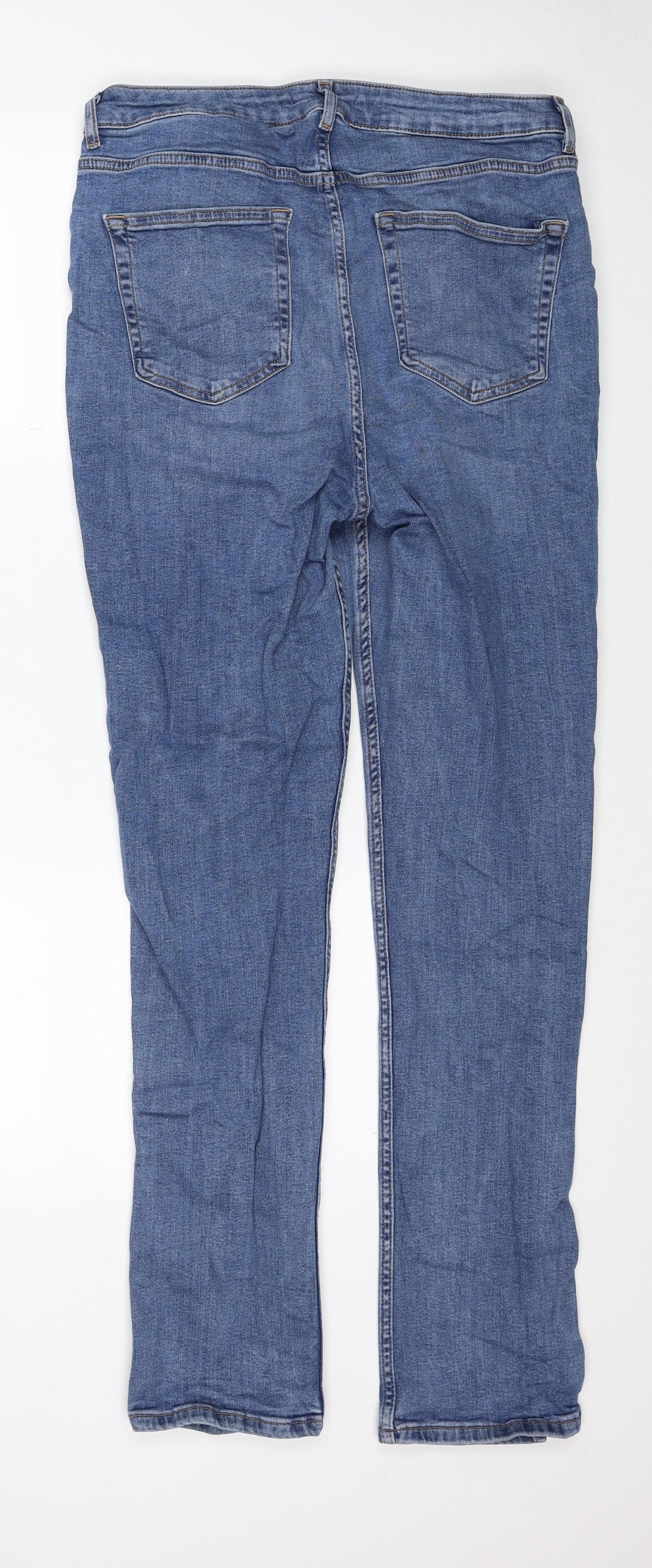 Denim & Co. Womens Blue Cotton Skinny Jeans Size 16 Regular Zip