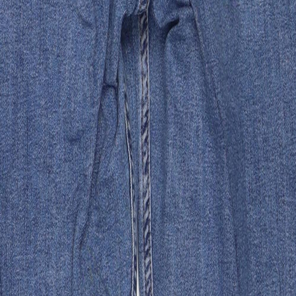 Denim & Co. Womens Blue Cotton Skinny Jeans Size 16 Regular Zip