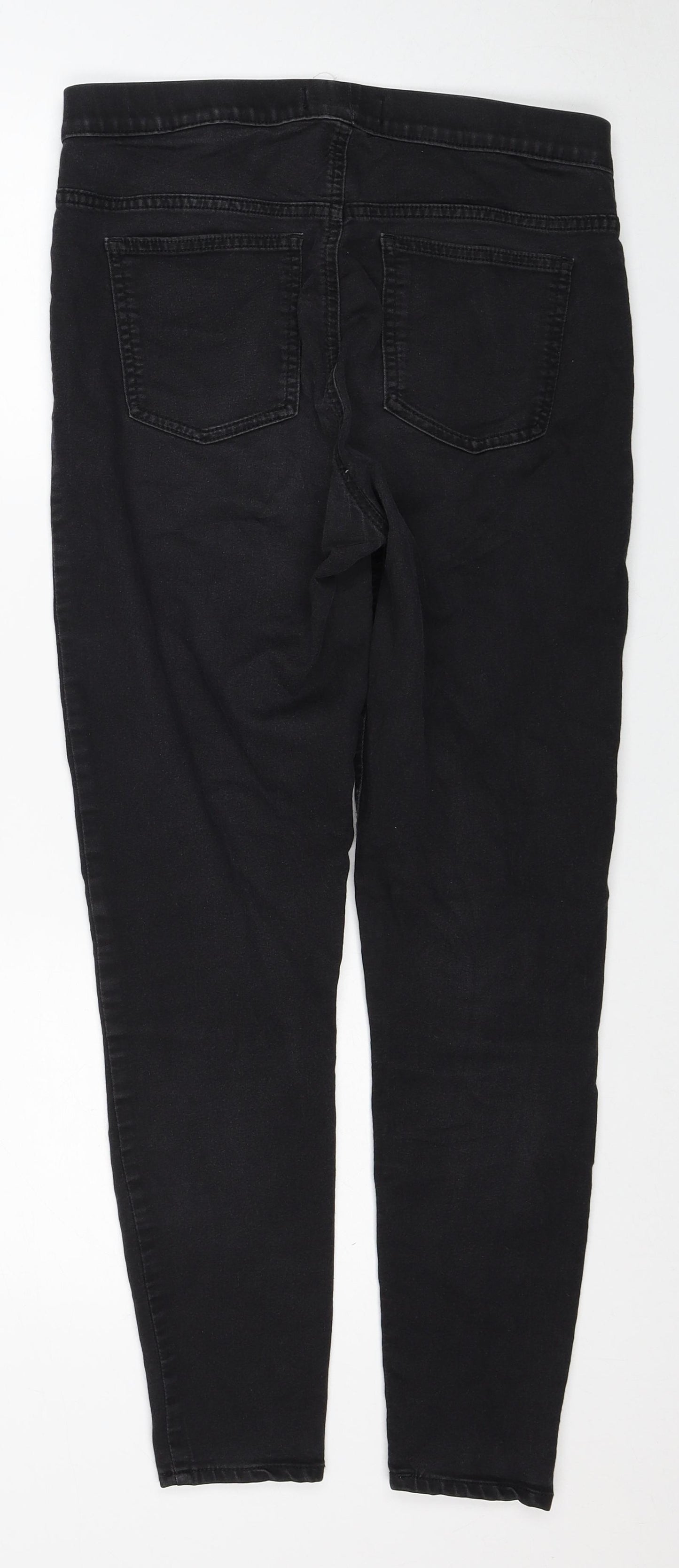 Marks and Spencer Womens Black Cotton Jegging Jeans Size 12 Regular