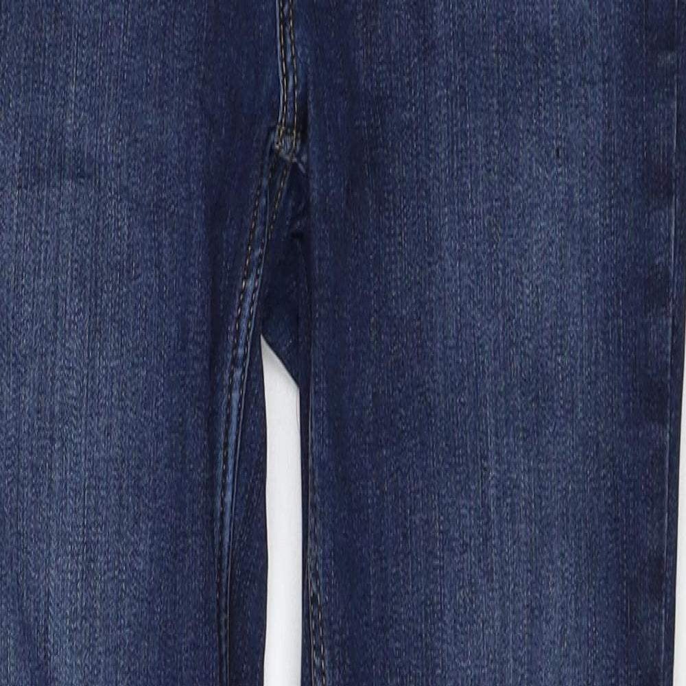 Zara Womens Blue Cotton Skinny Jeans Size 10 Regular Zip