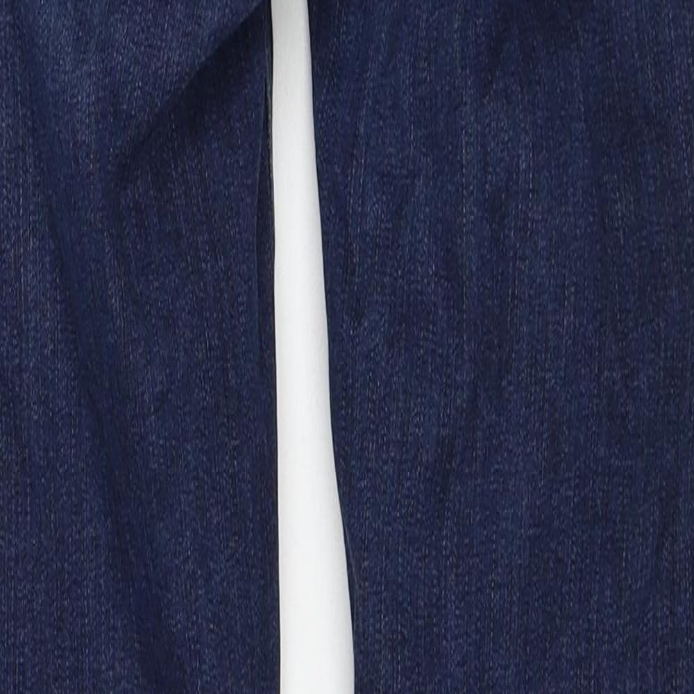 Zara Womens Blue Cotton Skinny Jeans Size 10 Regular Zip