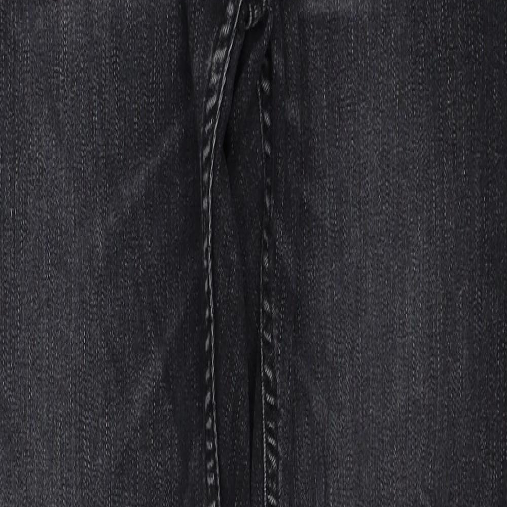 Zara Womens Black Cotton Skinny Jeans Size 14 Regular Zip
