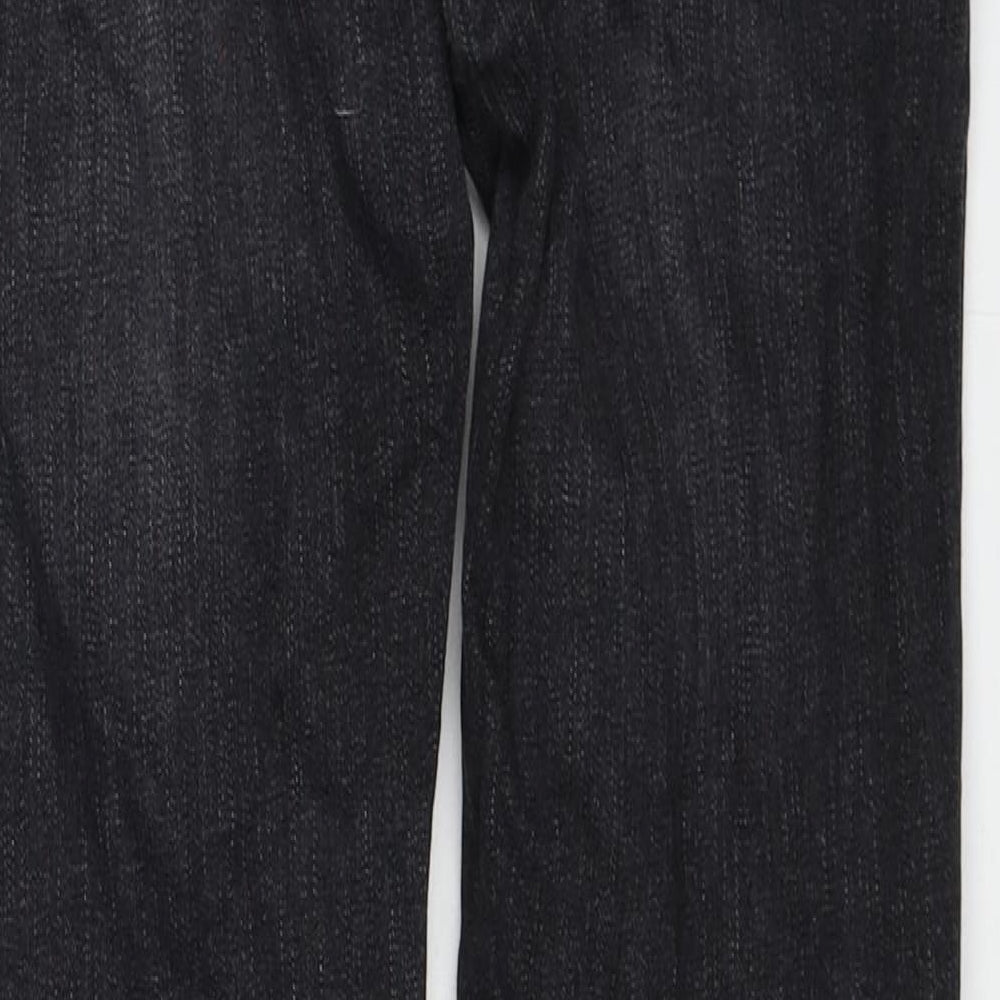 Zara Womens Black Cotton Skinny Jeans Size 14 Regular Zip