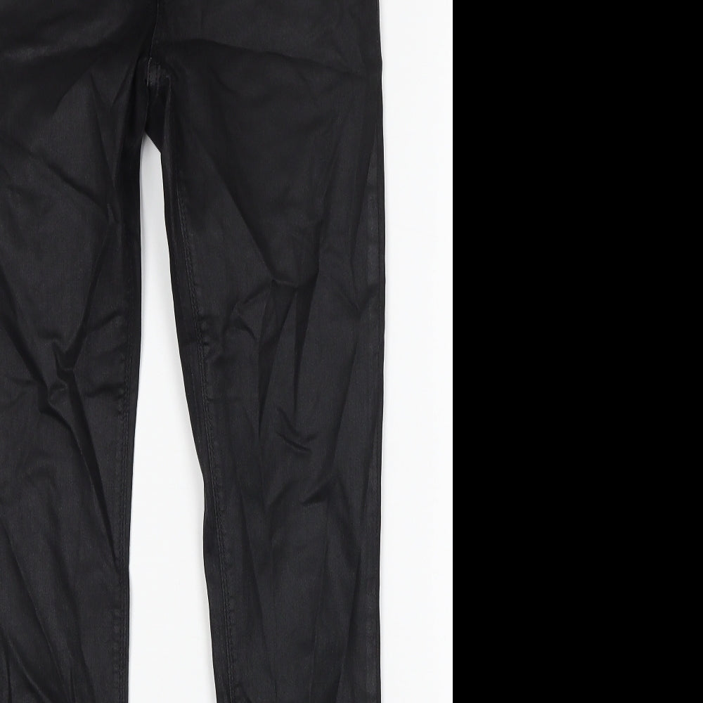 Zara Womens Black Cotton Skinny Jeans Size 10 Regular Zip