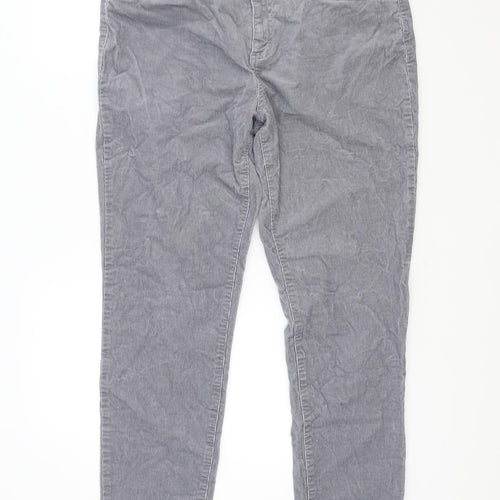 Sportscraft Womens Grey Polyester Skinny Jeans Size 14 Regular Zip