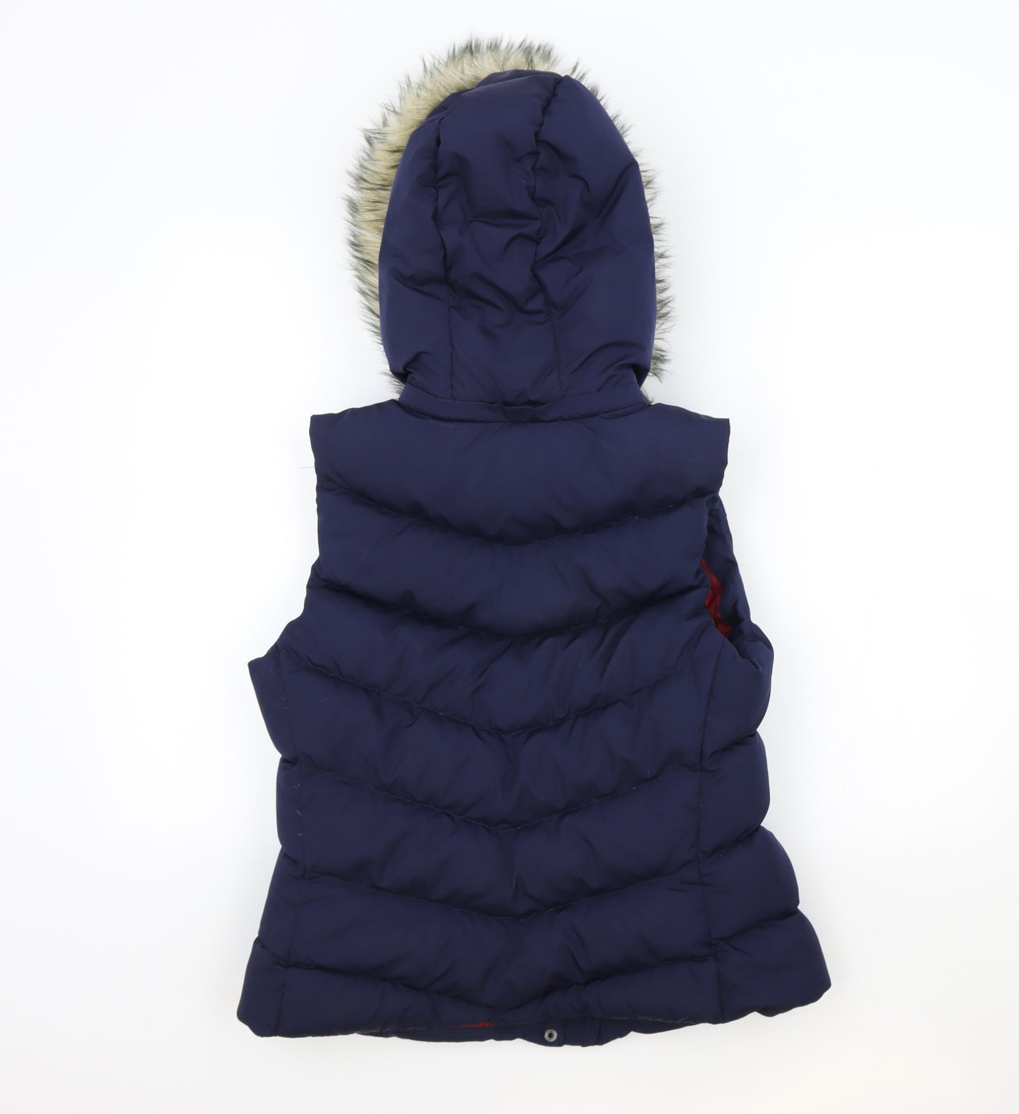 Gap Womens Blue Quilted Waistcoat Size M Zip