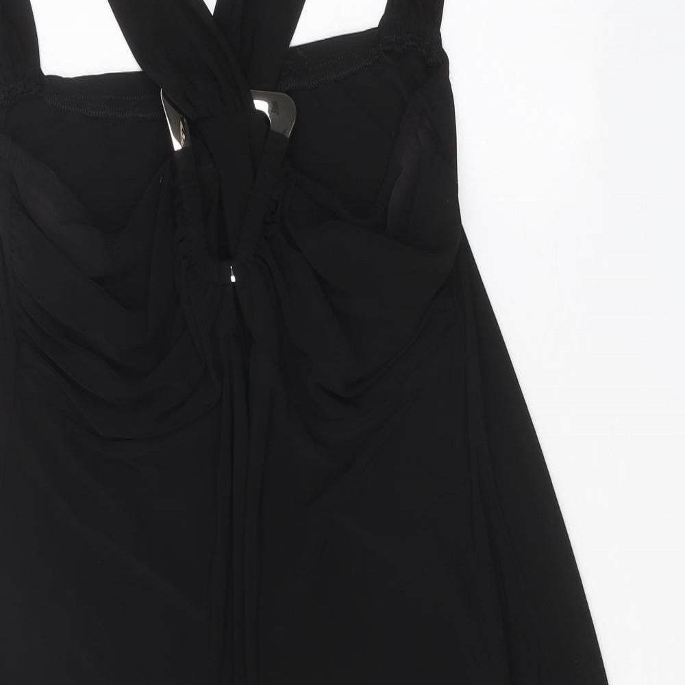 Simply Be Womens Black Polyester A-Line Size 20 V-Neck Pullover