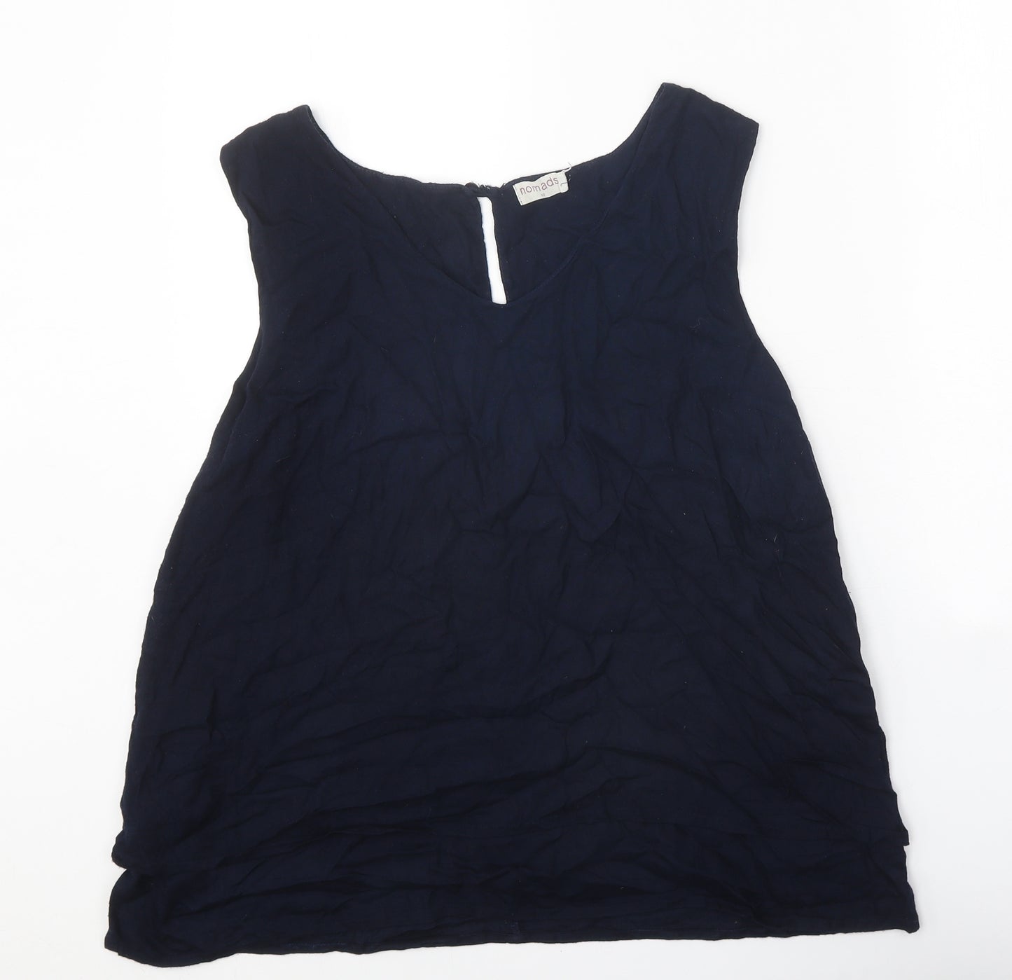 Nomad Womens Black Viscose Basic Tank Size 12 V-Neck