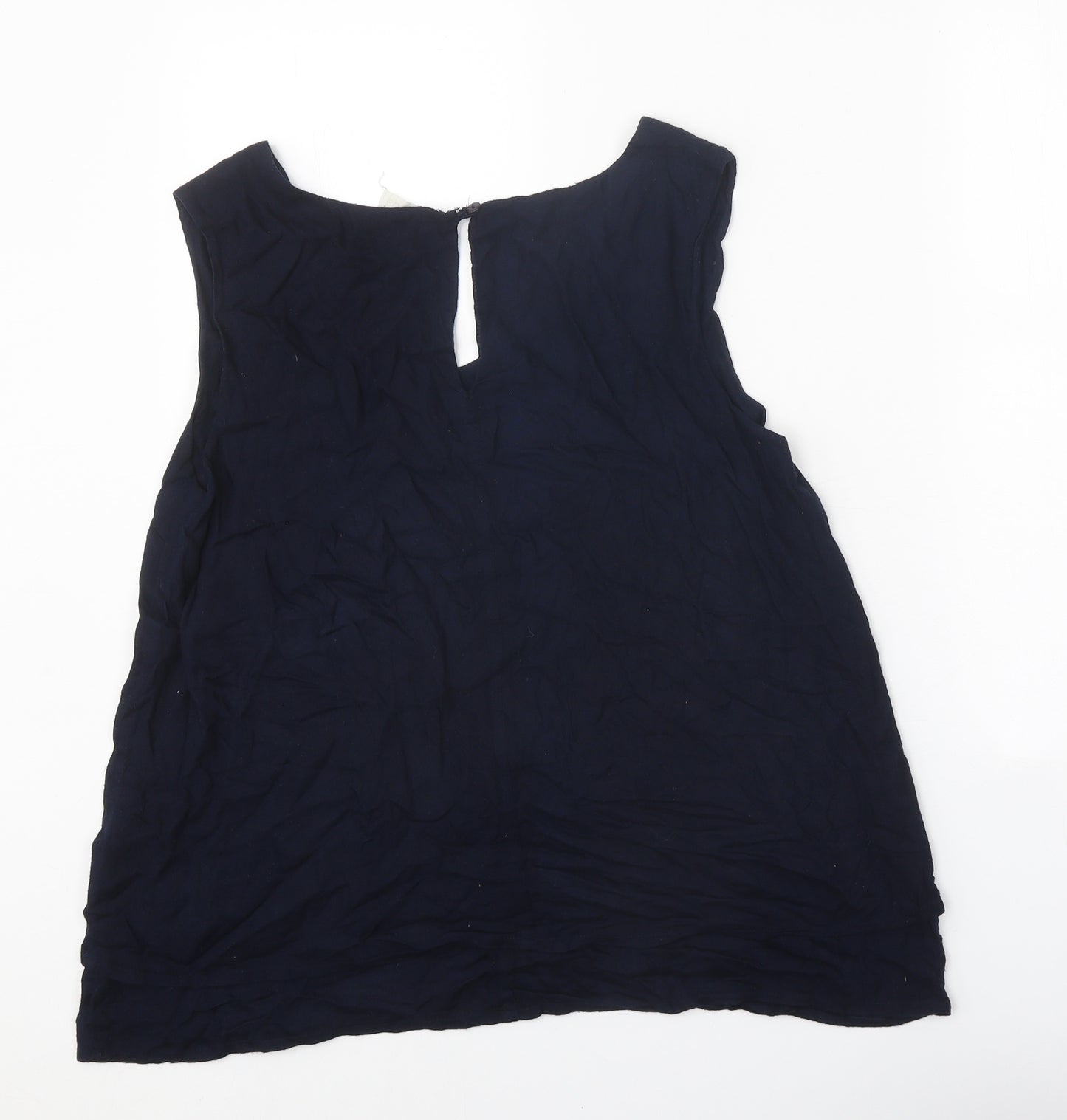 Nomad Womens Black Viscose Basic Tank Size 12 V-Neck