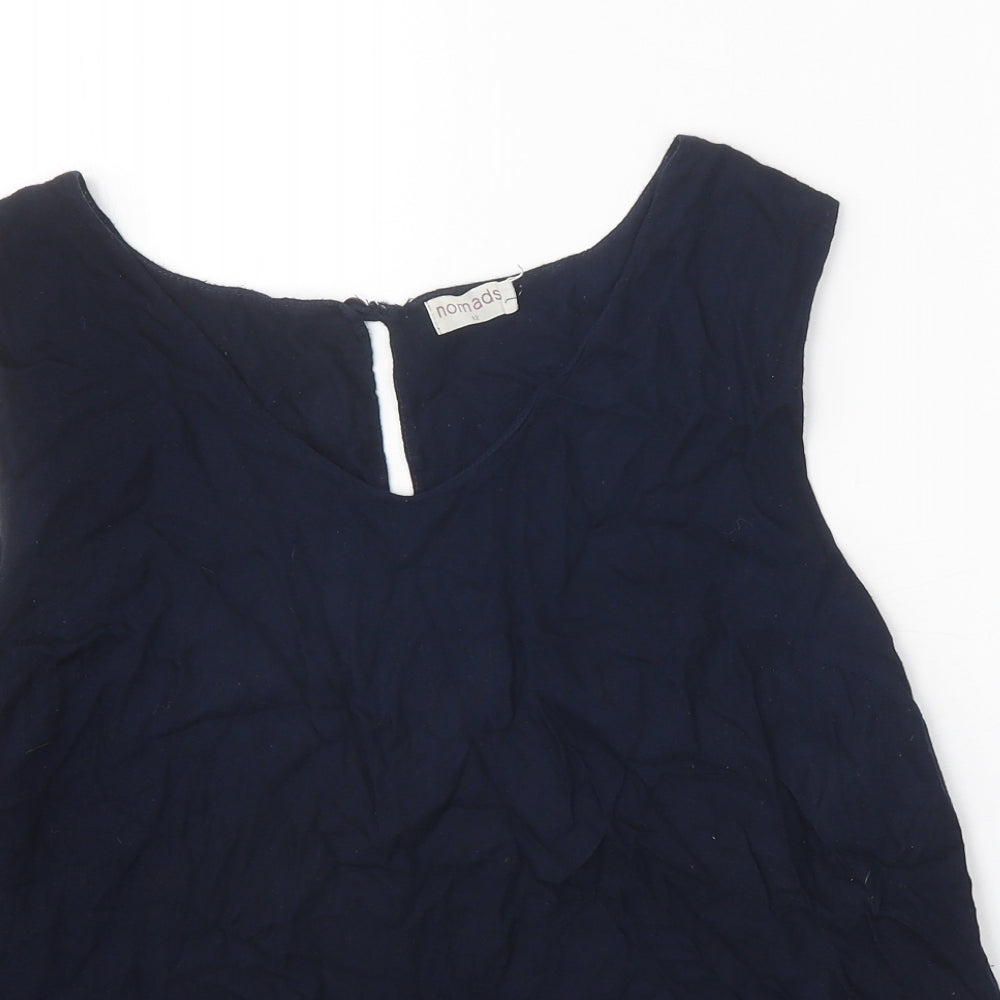 Nomad Womens Black Viscose Basic Tank Size 12 V-Neck