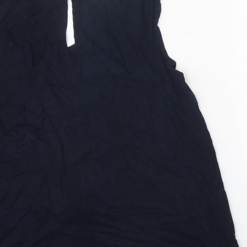 Nomad Womens Black Viscose Basic Tank Size 12 V-Neck
