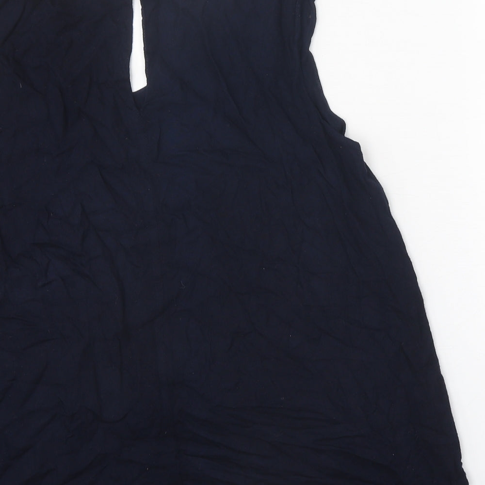 Nomad Womens Black Viscose Basic Tank Size 12 V-Neck