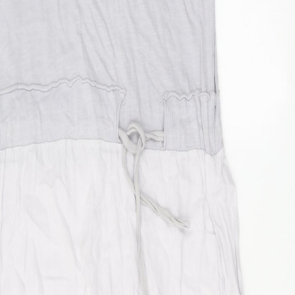 Preworn Womens Grey Viscose Maxi One Size Round Neck Tie