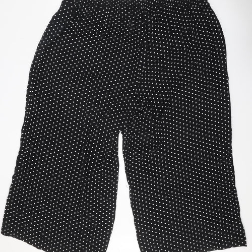 essence Womens Black Polka Dot Viscose Trousers Size 32 Regular