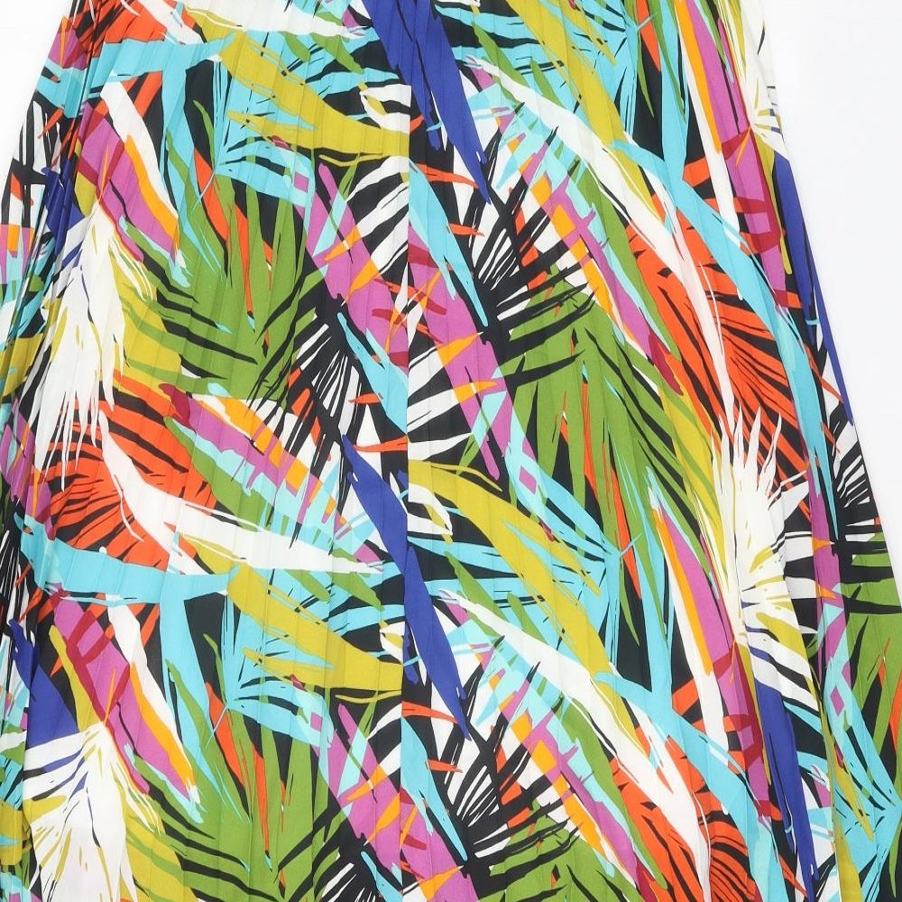 Roman Womens Multicoloured Floral Polyester Pleated Skirt Size 12