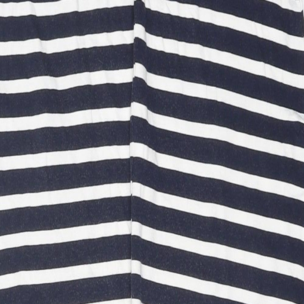 ASOS Womens Blue Striped Polyester Jumpsuit One-Piece Size 8 Tie