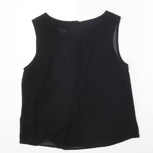 Limited Womens Black Polyester Basic Tank Size 14 Scoop Neck