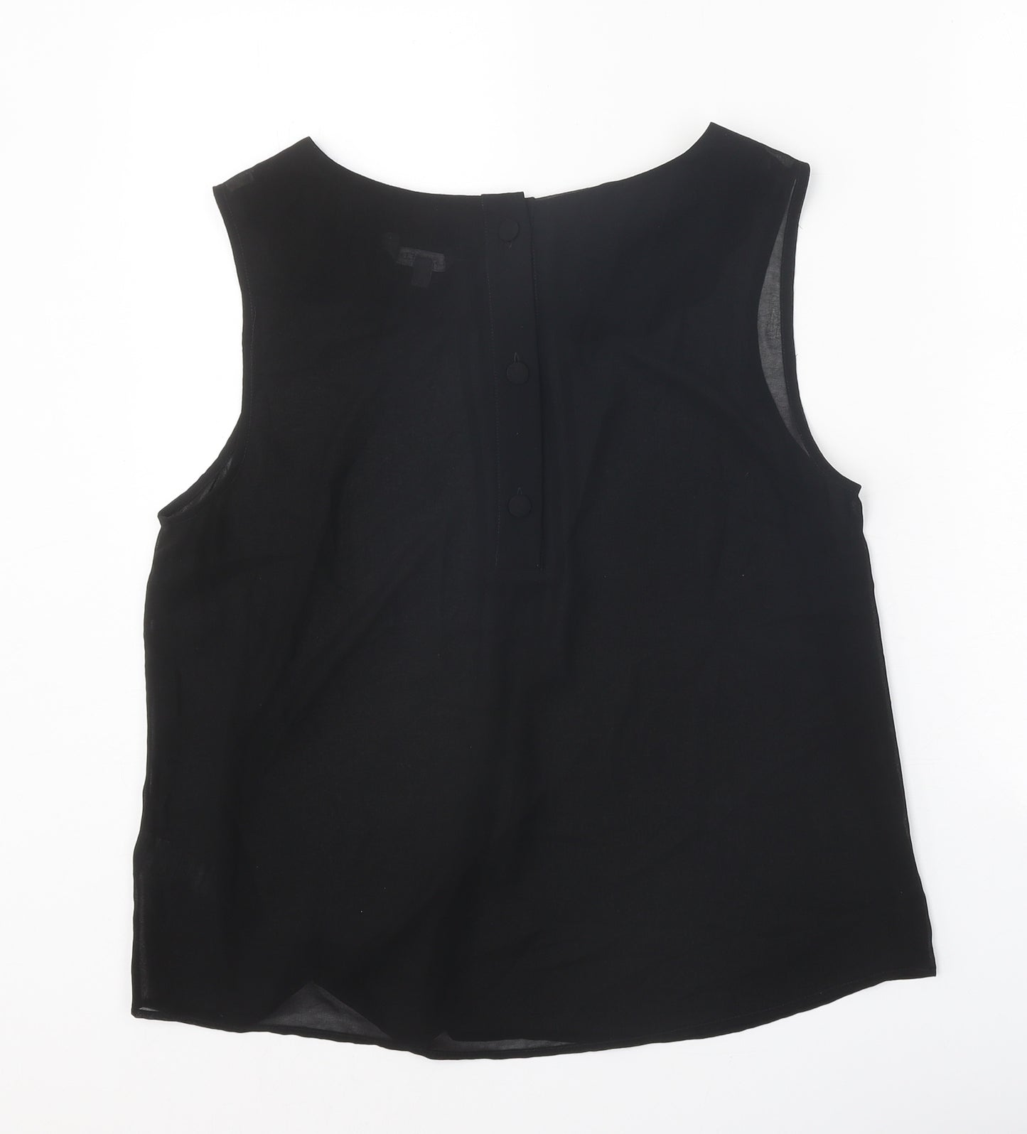 Limited Womens Black Polyester Basic Tank Size 14 Scoop Neck