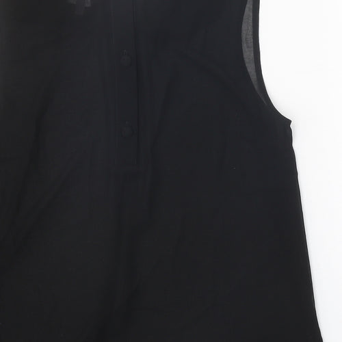 Limited Womens Black Polyester Basic Tank Size 14 Scoop Neck