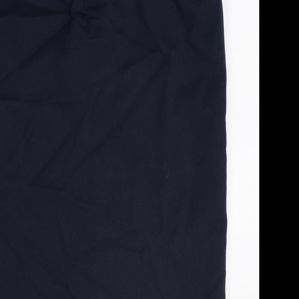 Collection Womens Blue Polyester Straight & Pencil Skirt Size 14 Zip