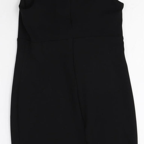 New Look Womens Black Polyester Shift Size 8 Halter Zip - Keyhole Front