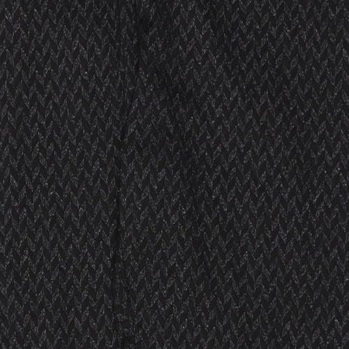Papaya Womens Black Geometric Polyester Jegging Trousers Size 14 Regular - Tregging