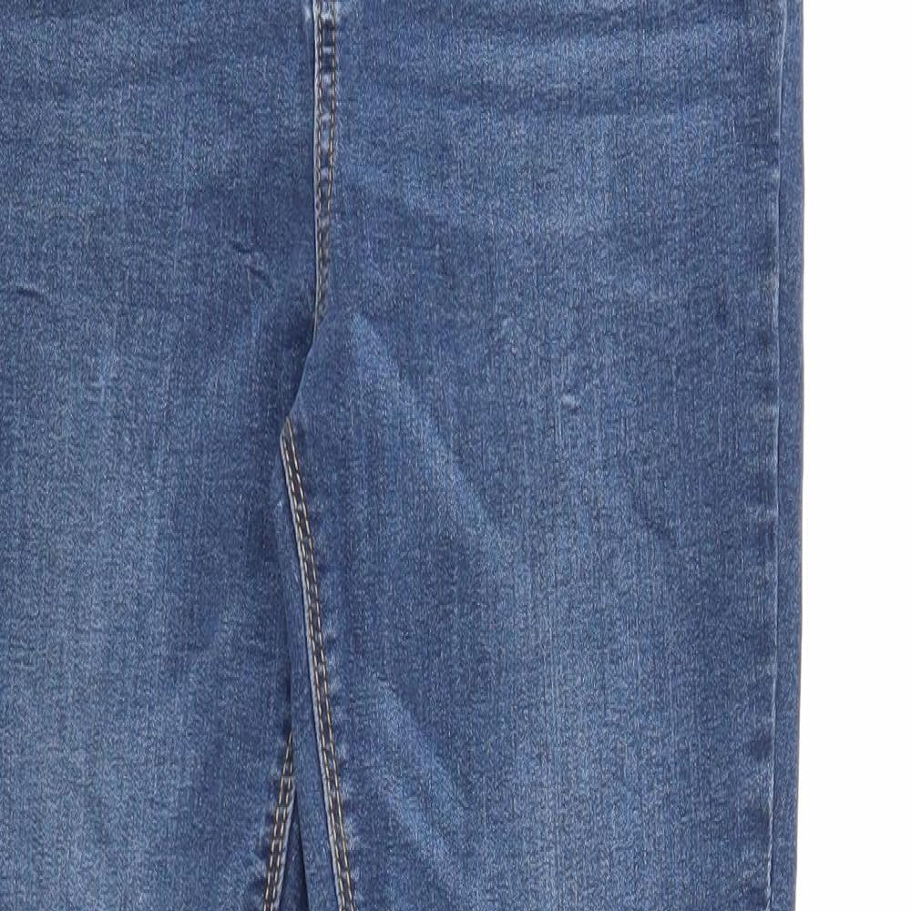 Primark Womens Blue Cotton Skinny Jeans Size 12 Regular Zip