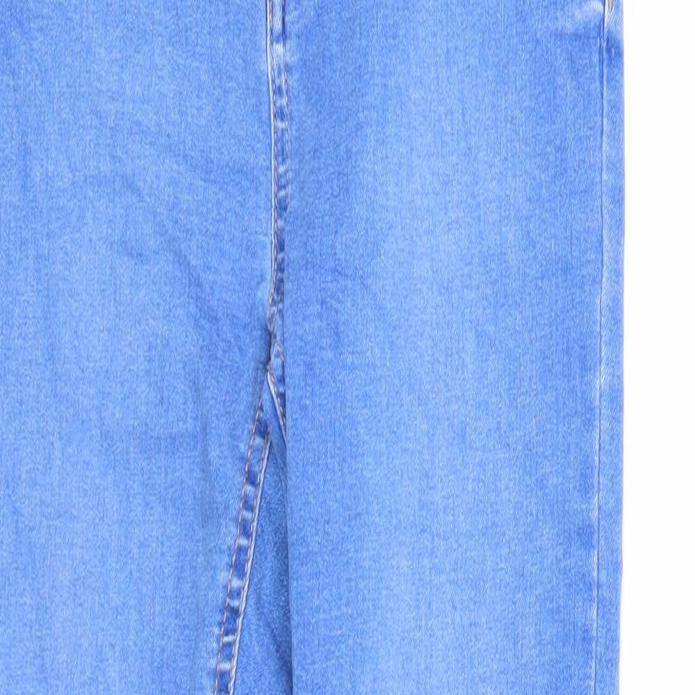 Primark Womens Blue Cotton Skinny Jeans Size 10 Regular Zip