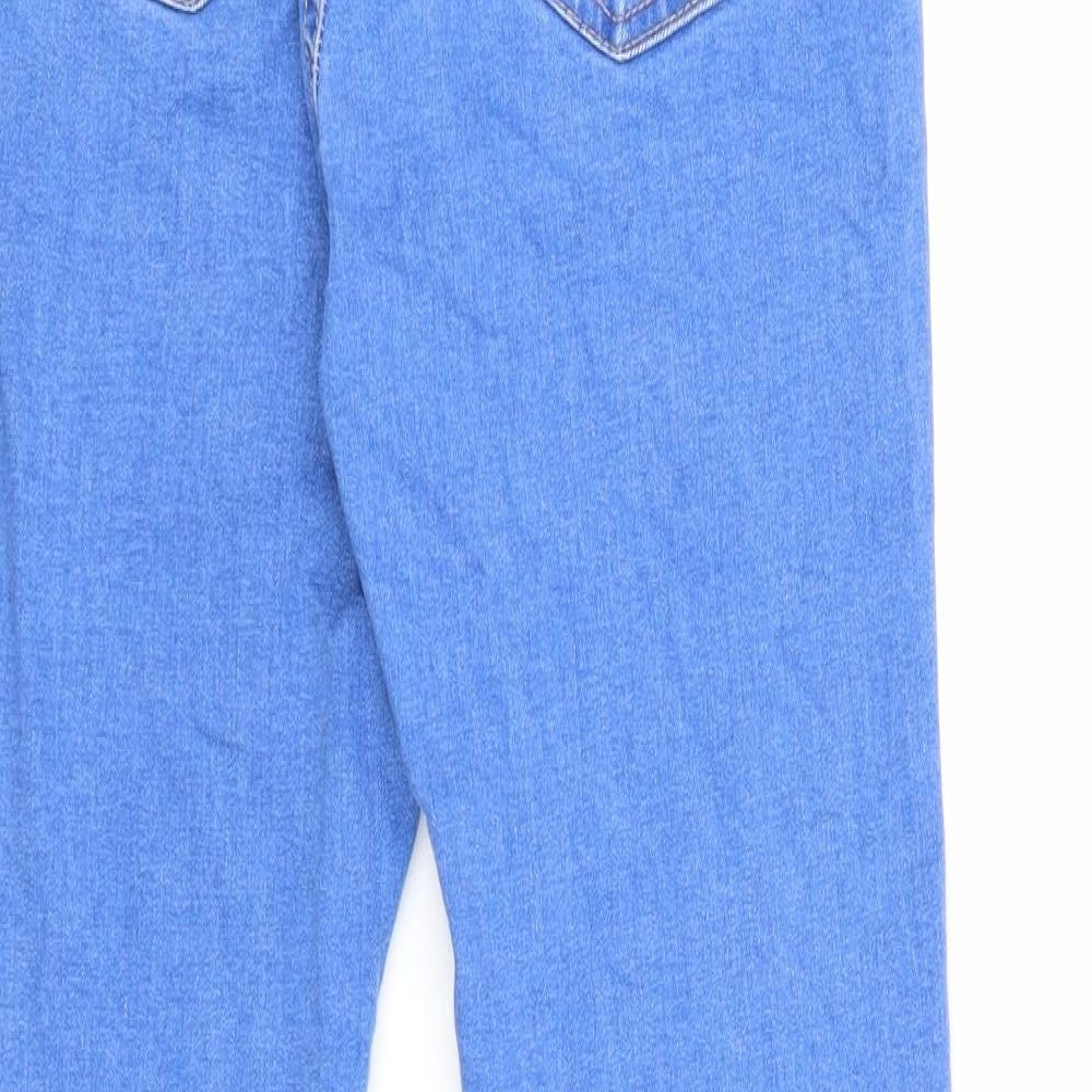 Primark Womens Blue Cotton Skinny Jeans Size 10 Regular Zip