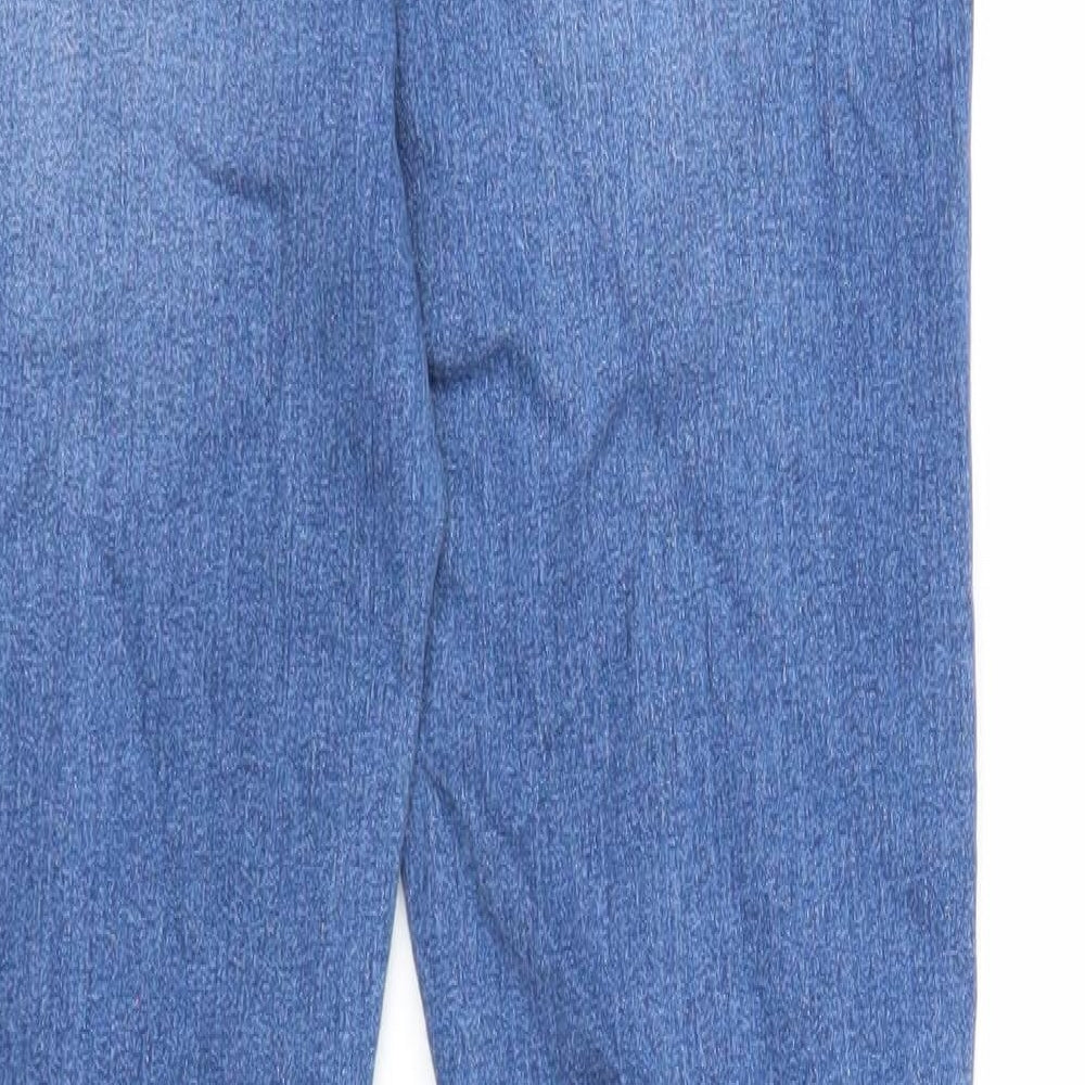 Marks and Spencer Womens Blue Cotton Skinny Jeans Size 8 Regular Zip