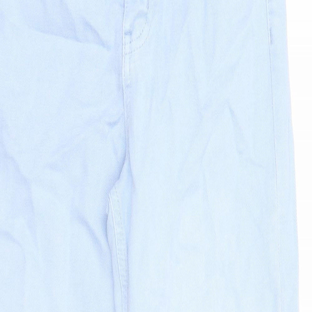 Marks and Spencer Womens Blue Cotton Tapered Jeans Size 6 Regular Zip
