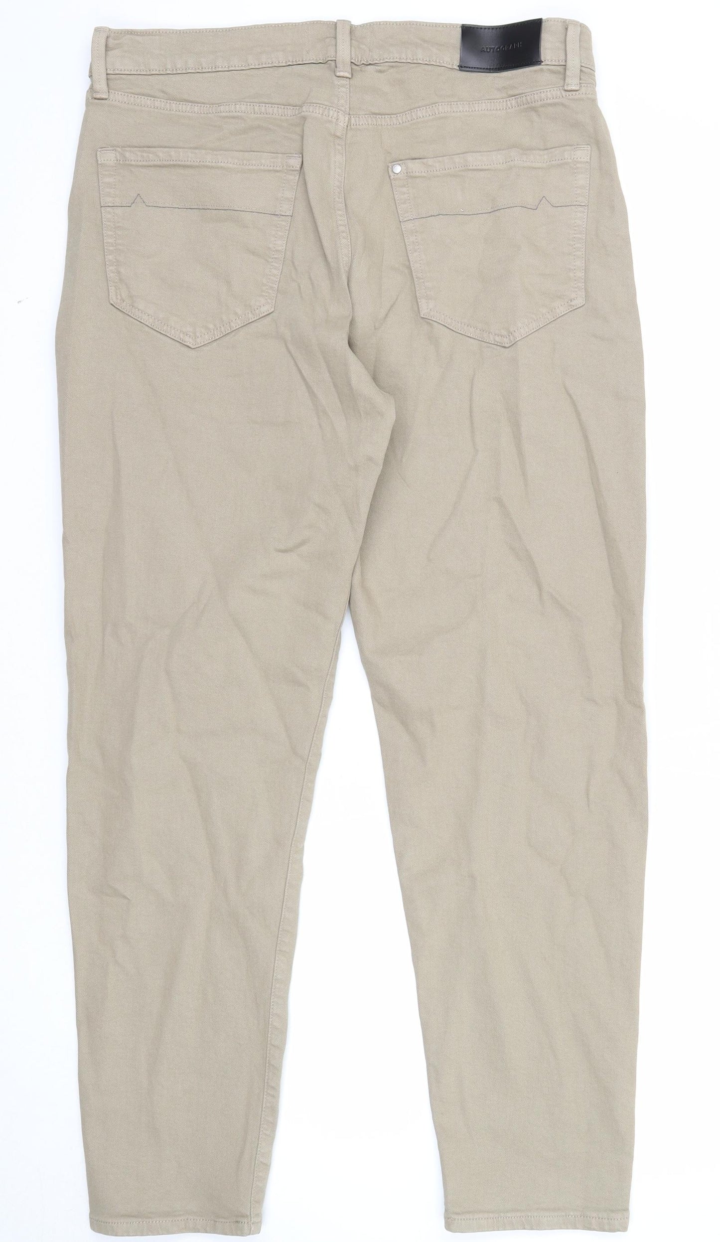Autograph Mens Brown Cotton Tapered Jeans Size 34 in L31 in Regular Zip
