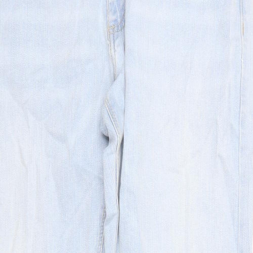 Marks and Spencer Mens Blue Cotton Skinny Jeans Size 32 in L31 in Regular Zip
