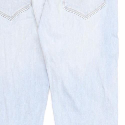 Marks and Spencer Mens Blue Cotton Skinny Jeans Size 32 in L31 in Regular Zip