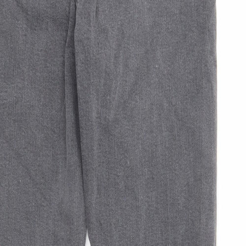 Marks and Spencer Womens Grey Cotton Skinny Jeans Size 12 Regular Zip
