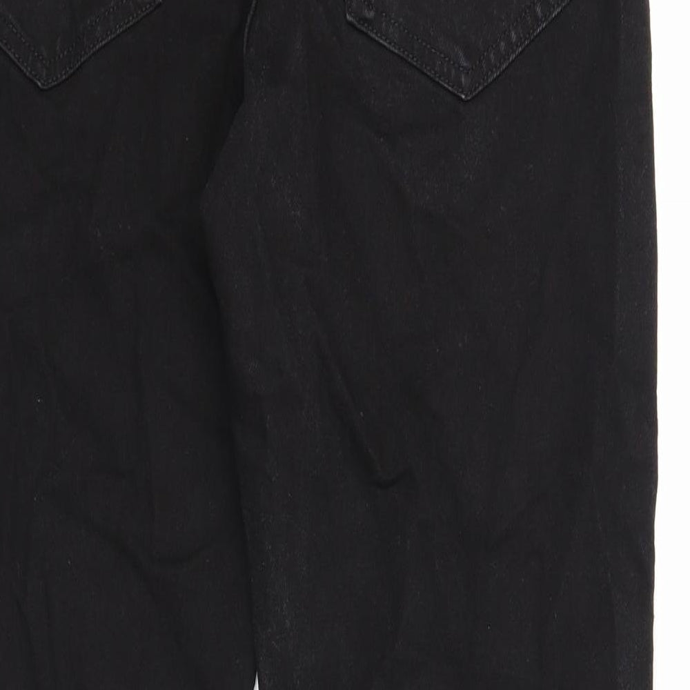 Autograph Mens Black Cotton Tapered Jeans Size 30 in L31 in Regular Zip