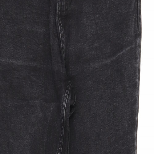 Marks and Spencer Womens Black Cotton Skinny Jeans Size 12 Regular Zip