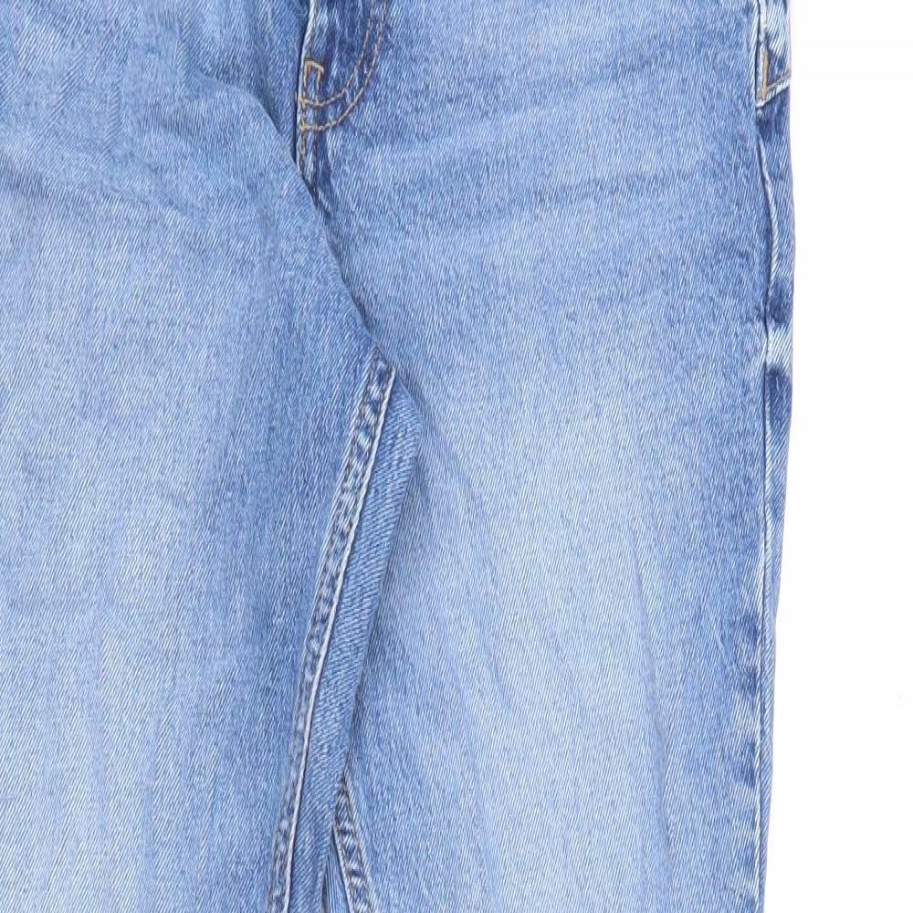 River Island Womens Blue Cotton Bootcut Jeans Size 8 Regular Zip