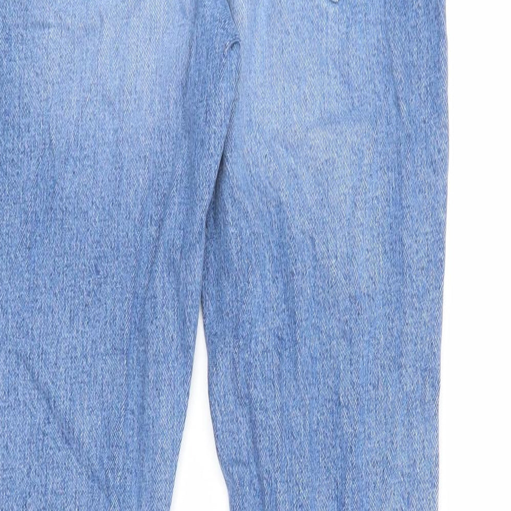 River Island Womens Blue Cotton Bootcut Jeans Size 8 Regular Zip