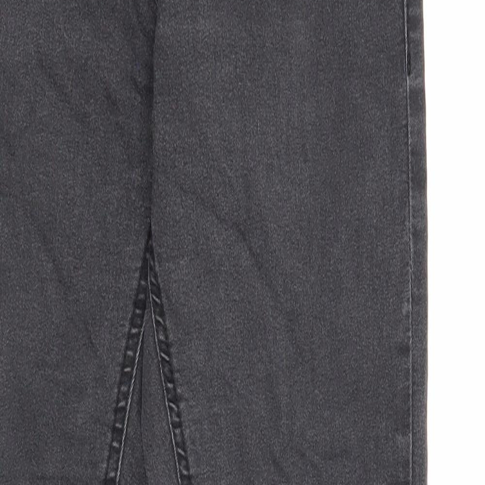 Preworn Womens Black Cotton Skinny Jeans Size 10 Regular Zip