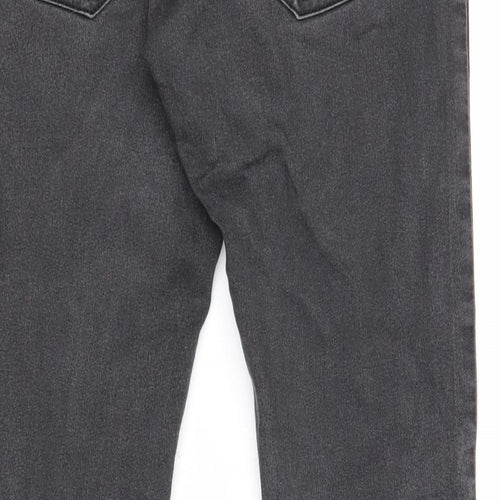 Preworn Womens Black Cotton Skinny Jeans Size 10 Regular Zip