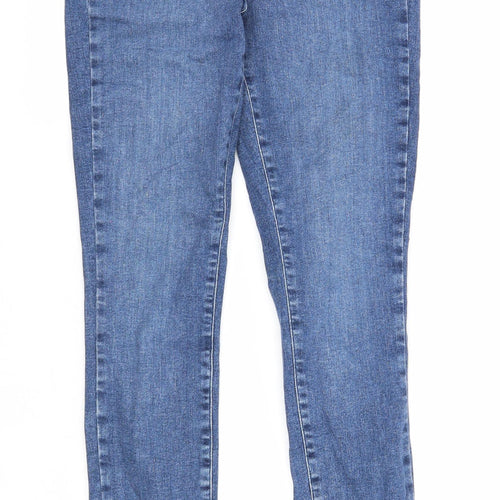 VERO MODA Womens Blue Cotton Skinny Jeans Size 34 in Regular Zip