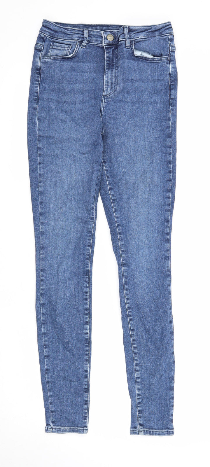 VERO MODA Womens Blue Cotton Skinny Jeans Size 34 in Regular Zip