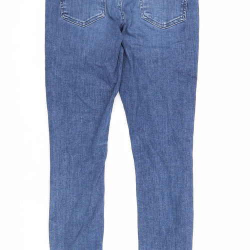 VERO MODA Womens Blue Cotton Skinny Jeans Size 34 in Regular Zip