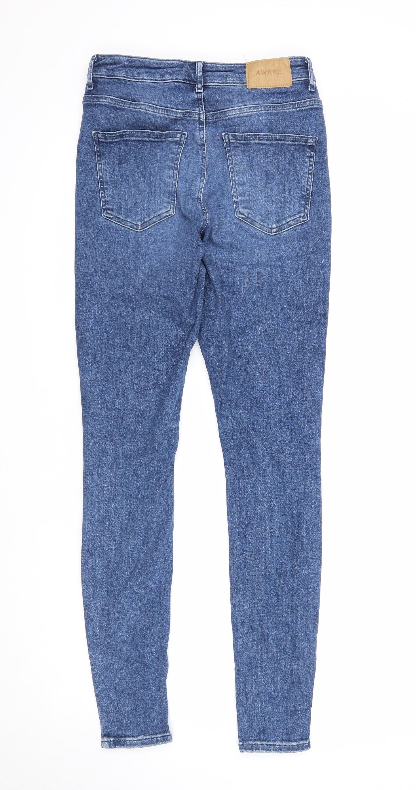 VERO MODA Womens Blue Cotton Skinny Jeans Size 34 in Regular Zip