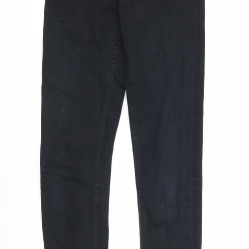 Topshop Womens Black Cotton Skinny Jeans Size 26 in Regular Zip