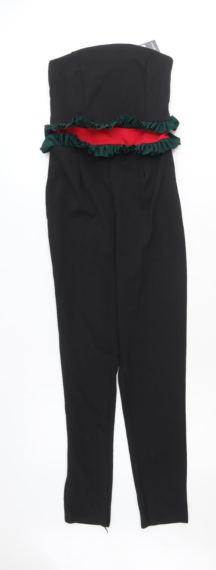 Stylewise Womens Black Polyester Jumpsuit One-Piece Size 12 Pullover