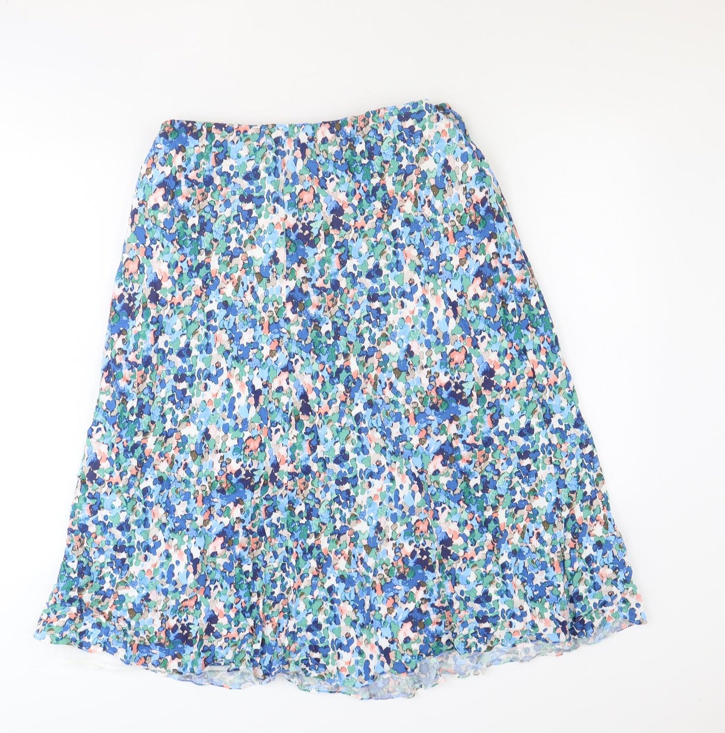 Classic Womens Multicoloured Geometric Viscose Swing Skirt Size 22