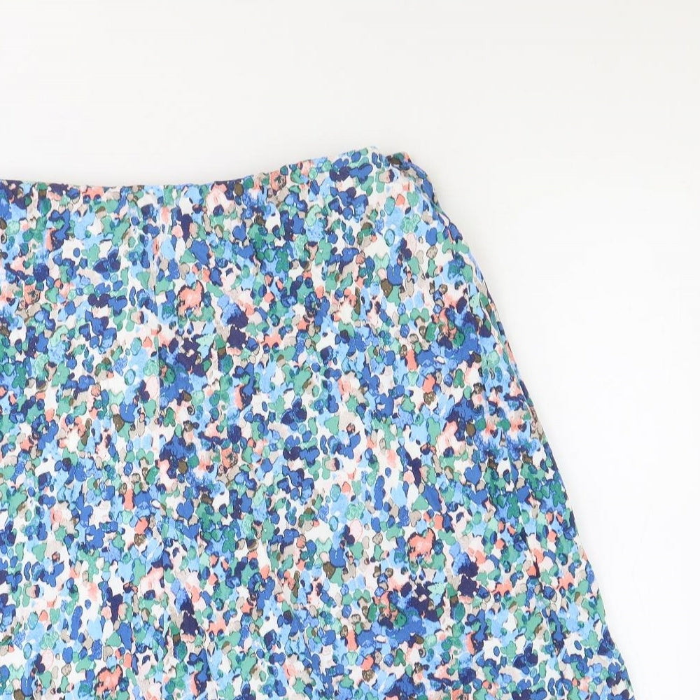 Classic Womens Multicoloured Geometric Viscose Swing Skirt Size 22